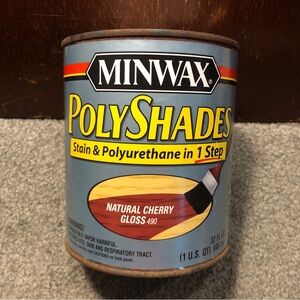Minwax PolyShades NATRUAL CHERRY GLOSS #490 Wood Stain Polyurethane Finish, 32oz